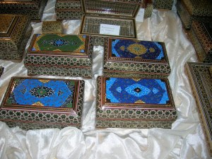 portagioie in mosaico e miniatura