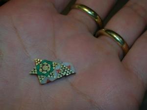 campioni lavorazione a mosiaco in legno ottone e fibra